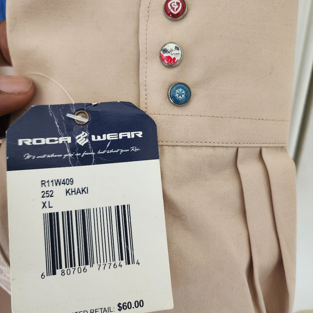 Rocawear Beige Button-Up Shirt with Stripes - Picture 8 of 9